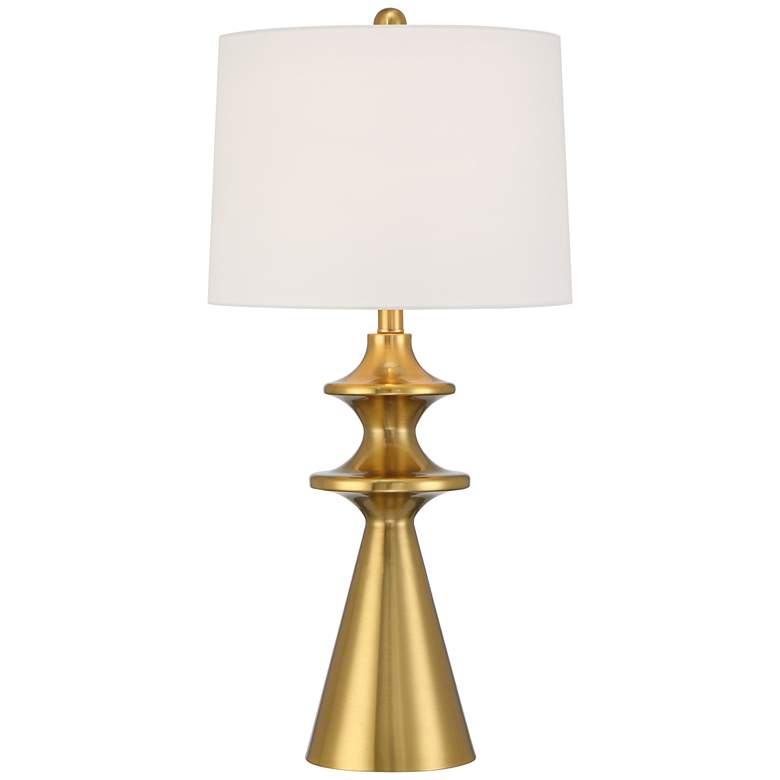 Image 3 360 Lighting Farah 28 3/4" High Modern Gold Turned Cone Table Lamp