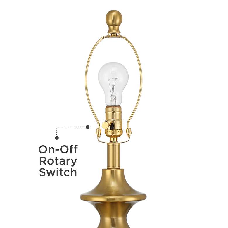 Image 6 360 Lighting Farah 28 3/4" High Modern Gold Turned Cone Table Lamp more views