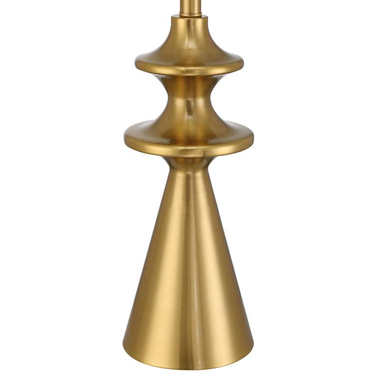 Image 6 360 Lighting Farah 28 3/4 inch High Modern Gold Turned Cone Table Lamp more views