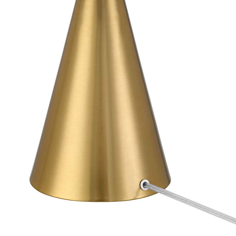 Image 7 360 Lighting Farah 28 3/4 inch High Modern Gold Turned Cone Table Lamp more views