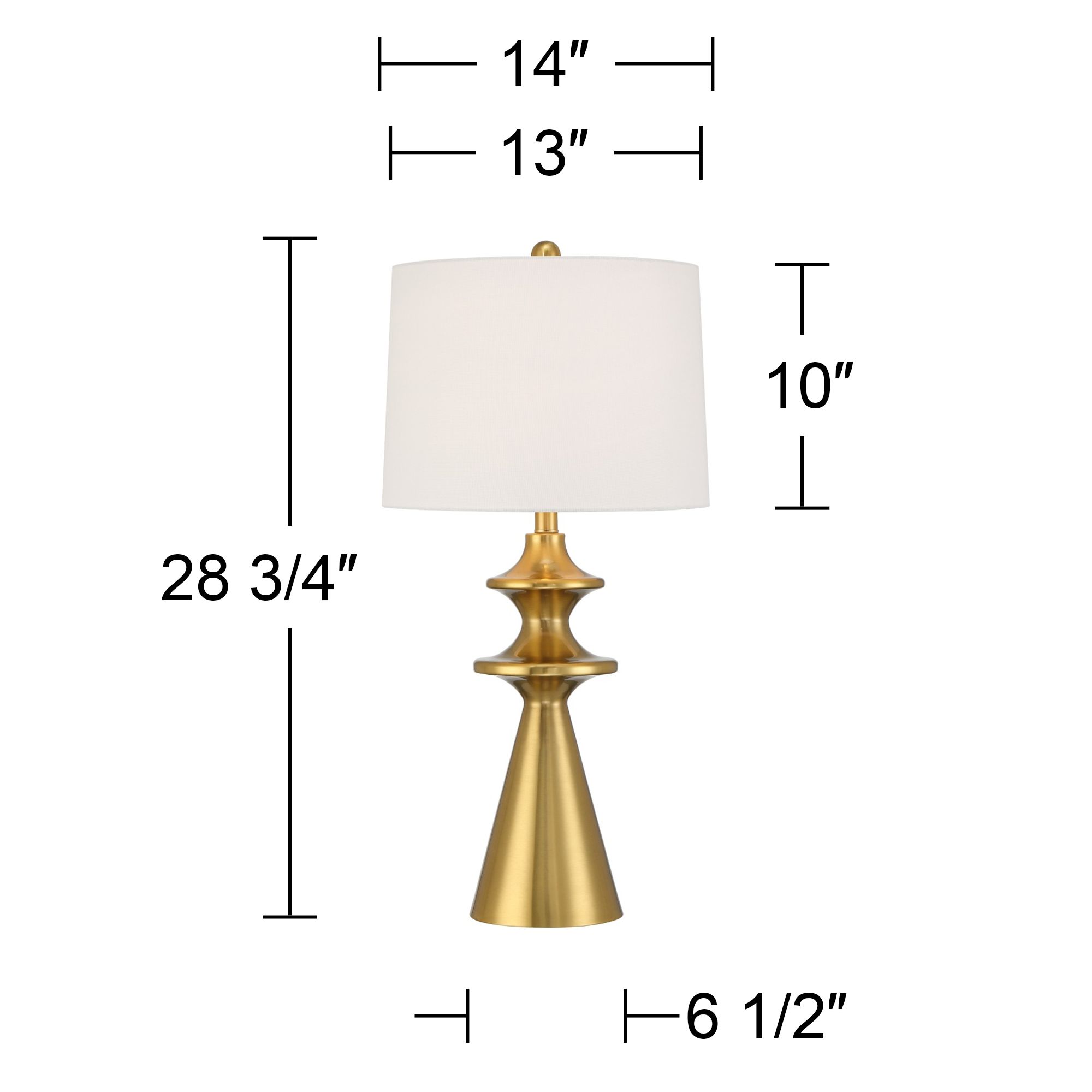 360 Lighting Farah 28 3/4" High Modern Gold Turned Cone Table Lamp in scene