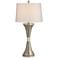 360 Lighting Farley 33" High Hammered Metal Concave Column Table Lamp