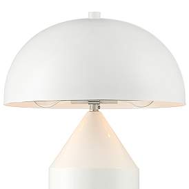 Image4 of 360 Lighting Felix Modern White Dome Mushroom Table Lamps Set of 2 more views