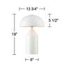 360 Lighting Felix Modern White Dome Mushroom Table Lamps Set of 2