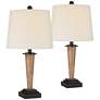 2_360 Lighting Fernbank 23 1/2" High Bronze USB Table Lamps Set of 2