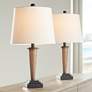 1_360 Lighting Fernbank 23 1/2" High Bronze USB Table Lamps Set of 2
