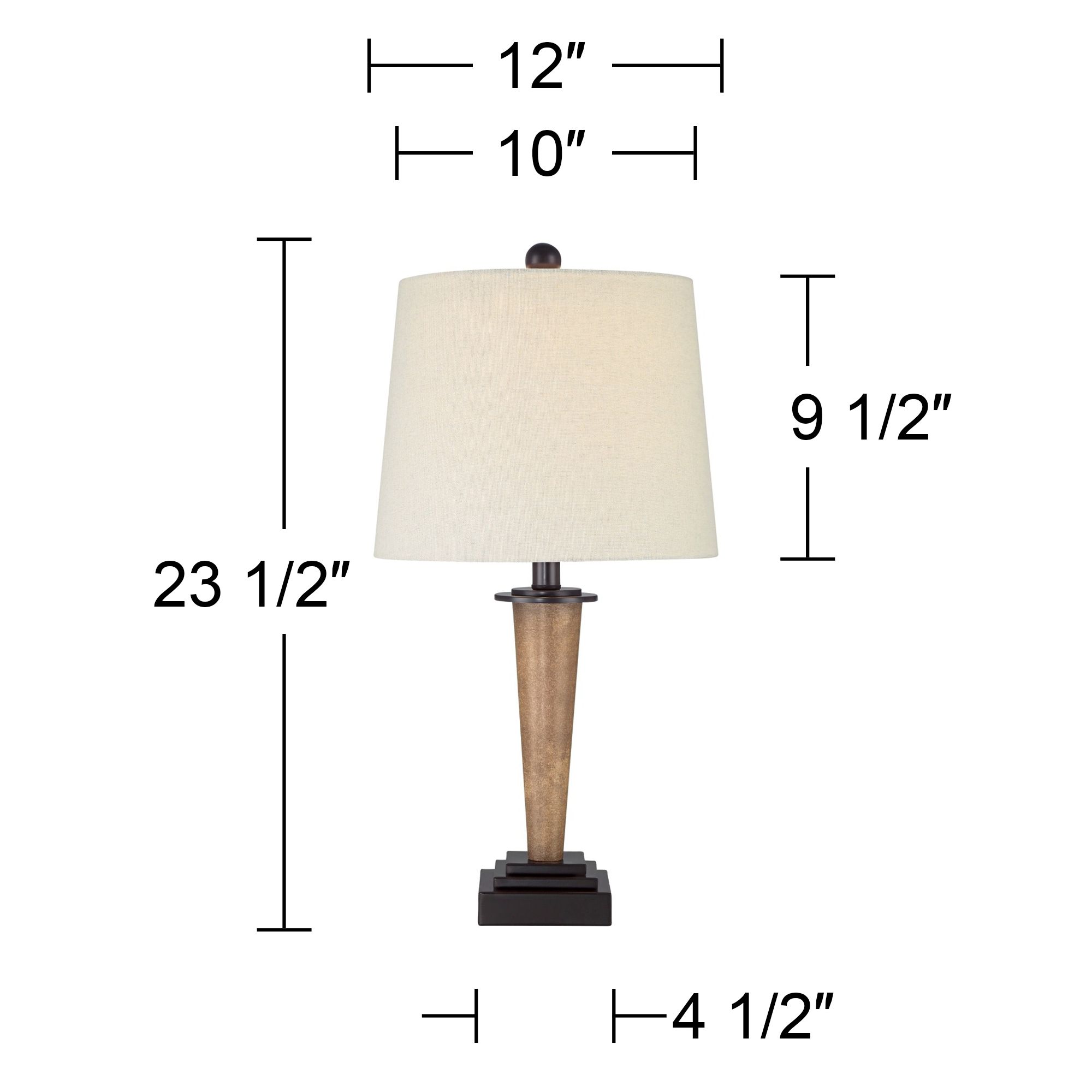 360 Lighting Fernbank 23 1/2" High Bronze USB Table Lamps Set of 2