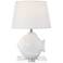 360 Lighting Finely 13 1/2" High Tropical Fish White Ceramic Lamp