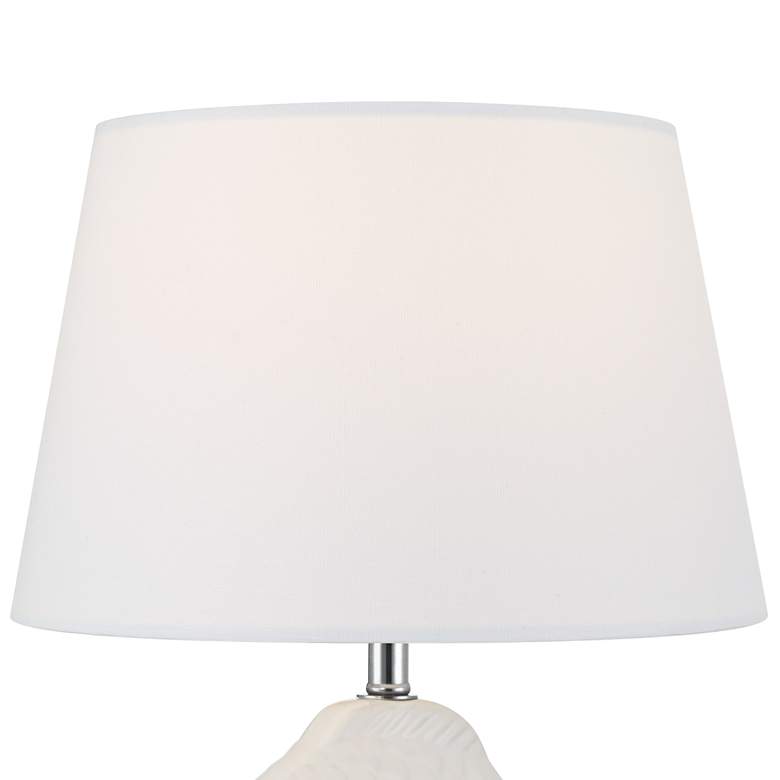 Image 3 360 Lighting Finely 13 1/2" High Tropical Fish White Ceramic Lamp more views