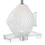 7_360 Lighting Finely 13 1/2" High Tropical Fish White Ceramic Lamp more views