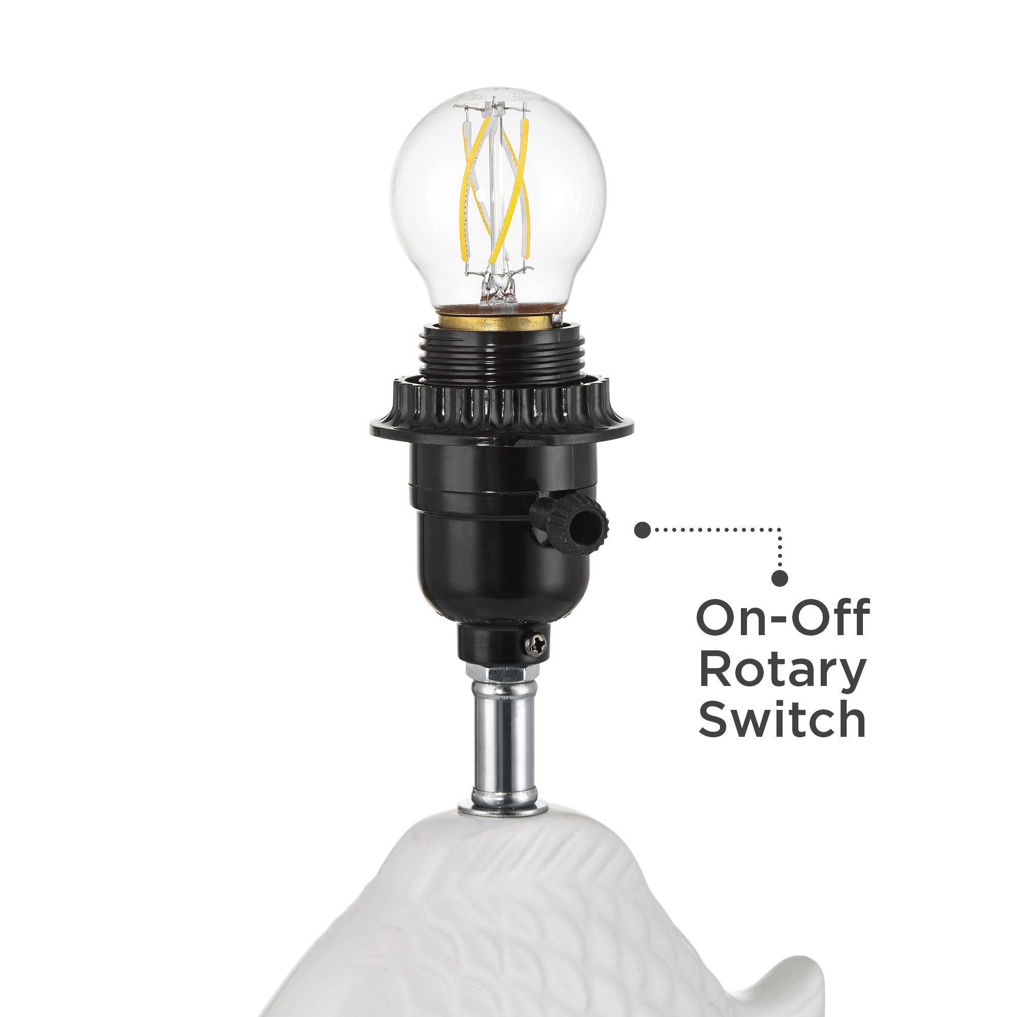 Image 5 360 Lighting Finely 13 1/2"H Tropical Fish White Ceramic Lamp Set of 2 more views