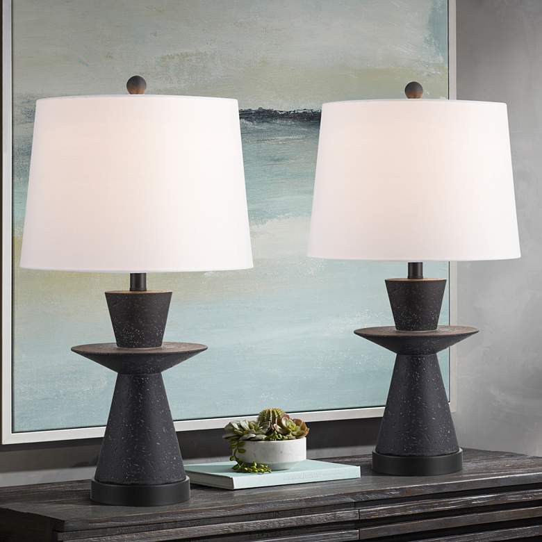 Image 2 360 Lighting Fiona 24 1/2" High Modern USB Table Lamps Set of 2