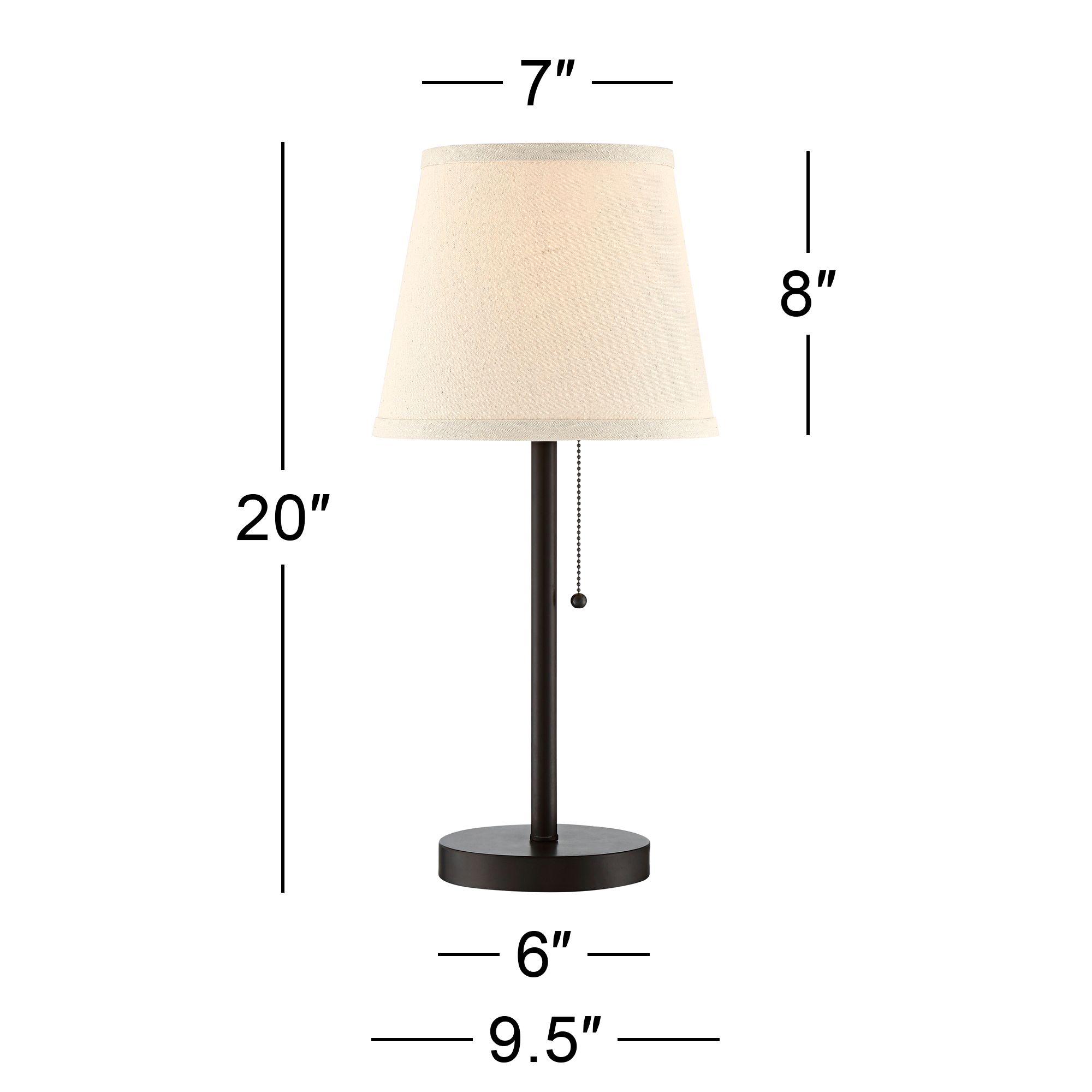 360 Lighting Flesner 20" Bronze USB and Outlet Table Lamps Set of 2