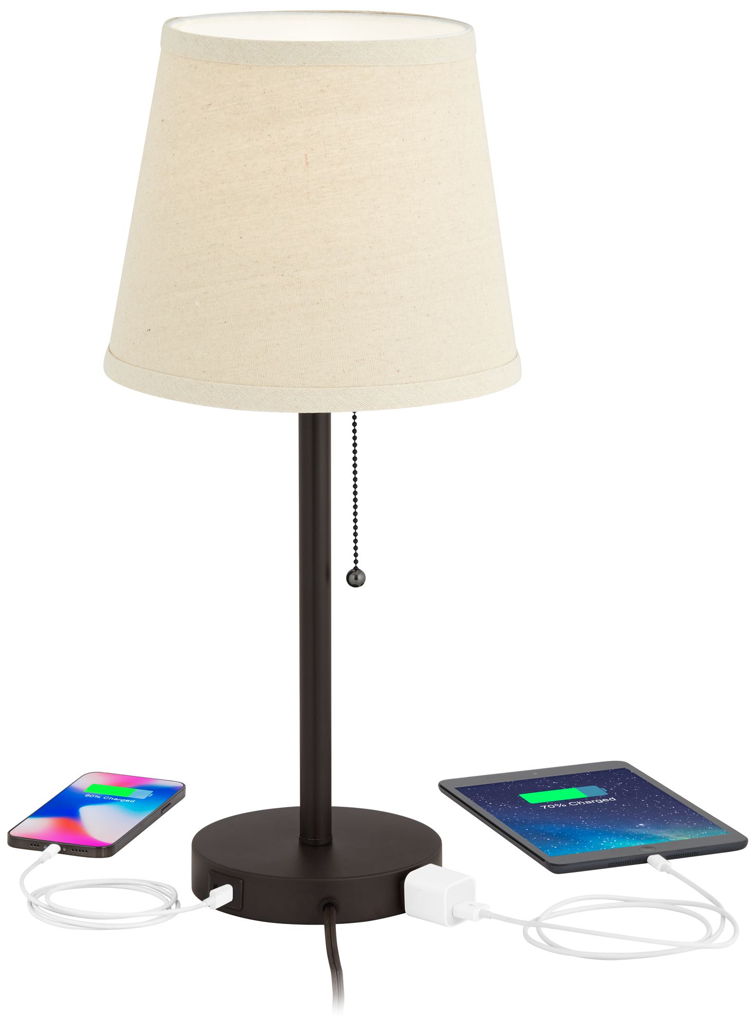 Image 3 360 Lighting Flesner 20" High Accent Table Lamp with USB Ports more views