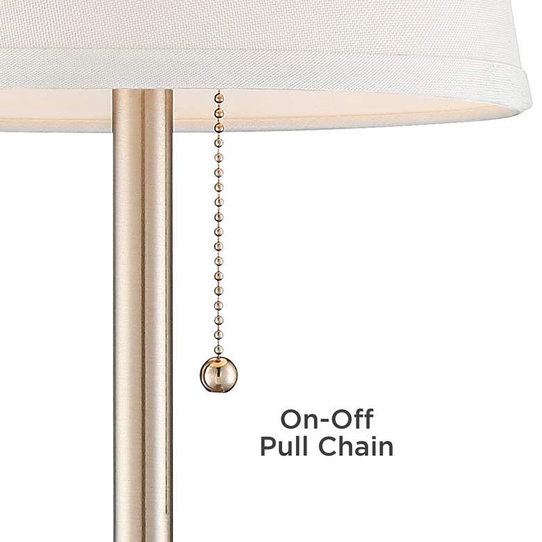 Image 7 360 Lighting Flesner 20" High Brushed Nickel Outlet and USB Table Lamp more views