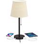360 Lighting Flesner Bronze 20" High Accent Table Lamp with USB Port