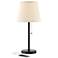 360 Lighting Flesner Bronze 20" High Accent Table Lamp with USB Ports