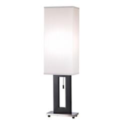 360 Lighting Floating Rectangle 30&quot; Black and White Modern Table Lamp