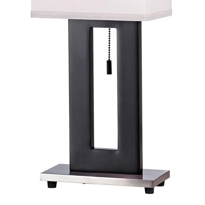 Image 4 360 Lighting Floating Rectangle 30 inch Black and White Modern Table Lamp more views