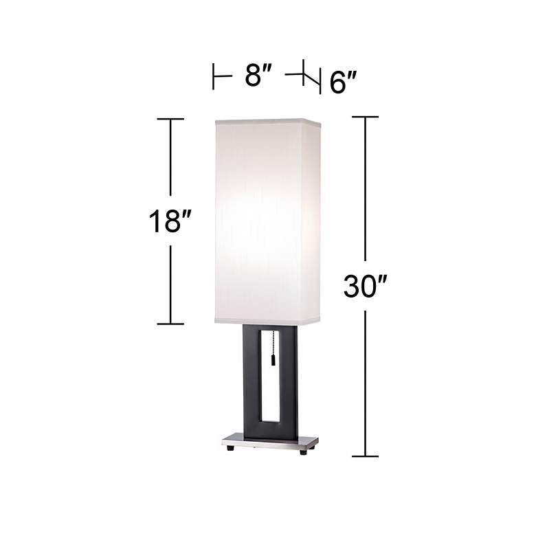 Image 5 360 Lighting Floating Rectangle 30" Black and White Modern Table Lamp more views