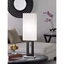 360 Lighting Floating Rectangle Nickel and Black Modern Lamps Set of 2