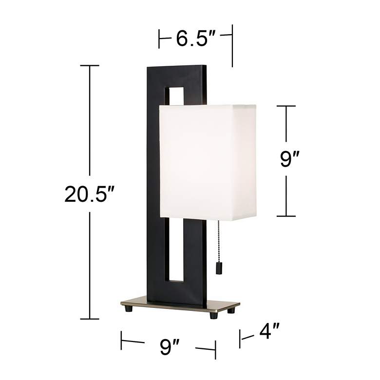 Image 6 360 Lighting Floating Square Black Finish Modern Table Lamps Set of 2 more views
