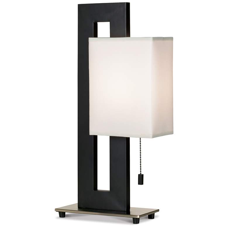 Image 2 360 Lighting Floating Square Black Modern Table Lamp with Table Top Dimmer