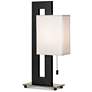 360 Lighting Floating Square Black Modern Table Lamp with Table Top Dimmer