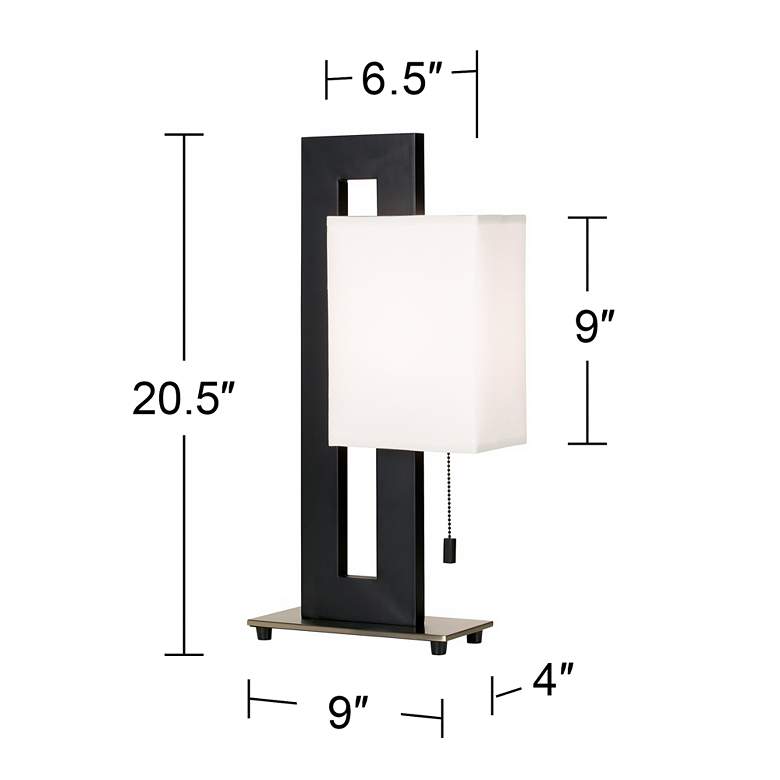 Image 6 360 Lighting Floating Square Black Modern Table Lamp with Table Top Dimmer more views