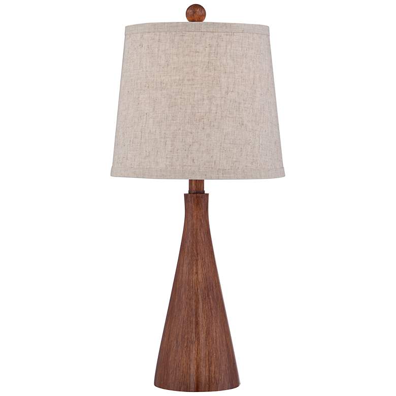Image 3 360 Lighting Fraiser 23.5 inch High Tapered Faux Wood Modern Table Lamp