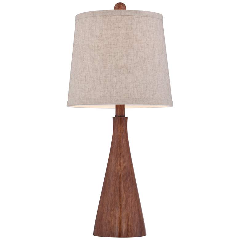 Image 7 360 Lighting Fraiser 23.5 inch High Tapered Faux Wood Modern Table Lamp more views