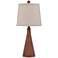 360 Lighting Fraiser 23 1/2" High Tapered Faux Wood Modern Table Lamp