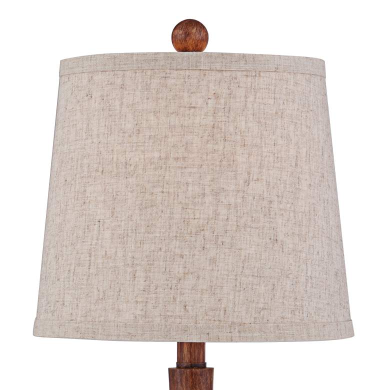 Image 4 360 Lighting Fraiser Modern Cone Faux Wood Table Lamps Set of 2 more views