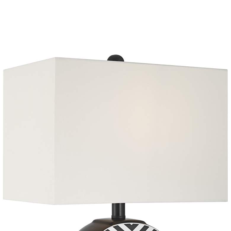 Image 3 360 Lighting Fraser 21 1/2" Black and White Ceramic Disc Table Lamp more views