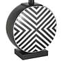 7_360 Lighting Fraser 21 1/2" Black and White Ceramic Disc Table Lamp more views