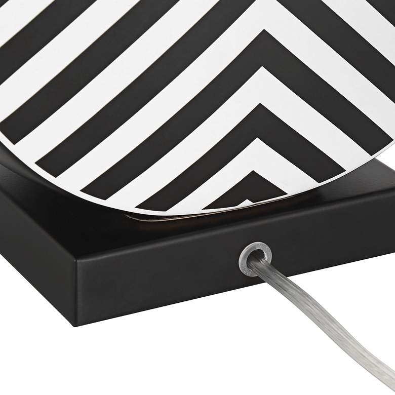 Image 7 360 Lighting Fraser 21 1/2" Black and White Ceramic Disc Table Lamp more views