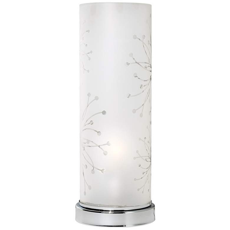 Image 4 360 Lighting Frosted Glass Cylinder 14 1/4 inch High Accent Lamp more views