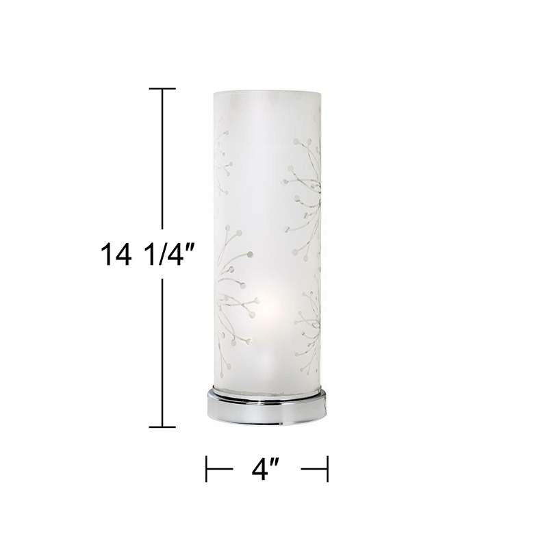Image 5 360 Lighting Frosted Glass Cylinder 14 1/4" High Accent Lamp more views