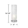 360 Lighting Frosted Glass Cylinder 14 1/4" High Accent Lamp in scene