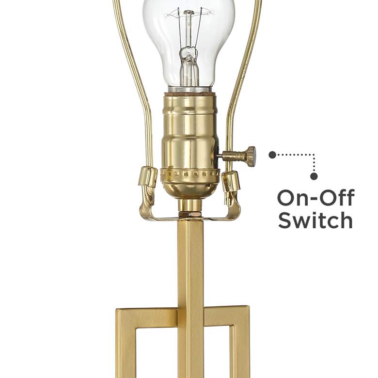 Image 4 360 Lighting Gale 26" Golden Grid Open Base Table Lamps Set of 2 more views