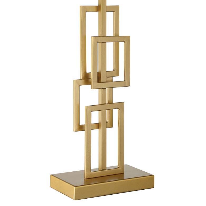 Image 5 360 Lighting Gale 26" Golden Grid Open Base Table Lamps Set of 2 more views