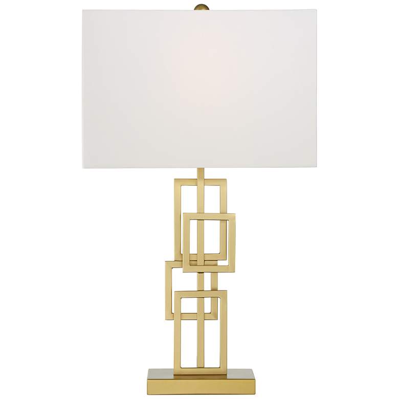 Image 7 360 Lighting Gale 26" Golden Grid Open Base Table Lamps Set of 2 more views