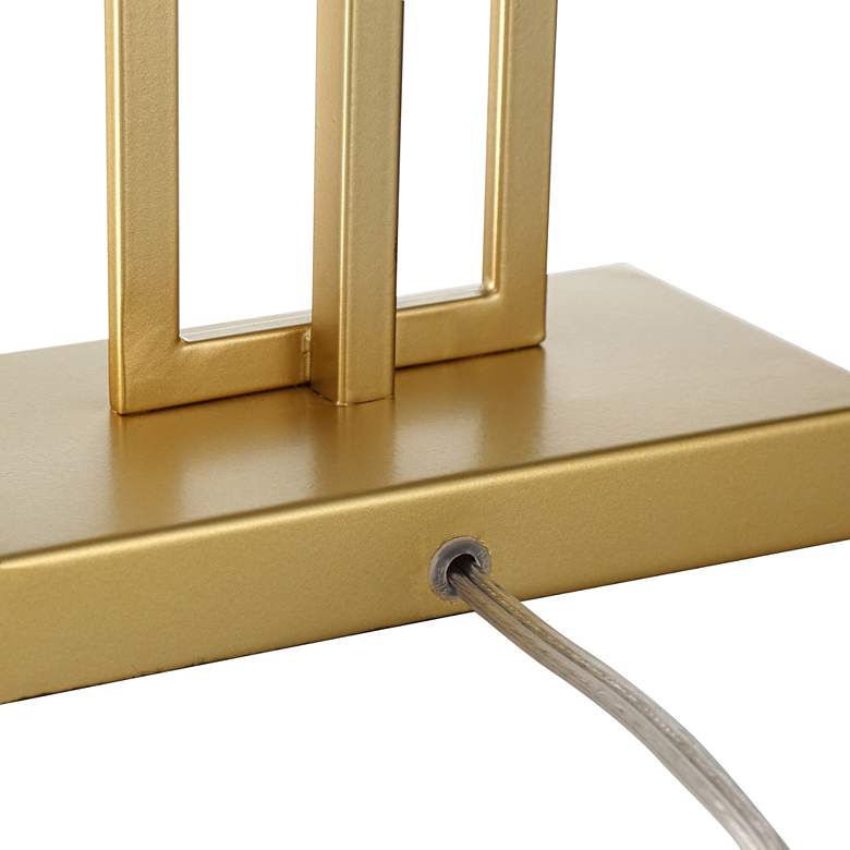 Image 5 360 Lighting Gale 26" Golden Grid Table Lamps with Black Marble Risers more views