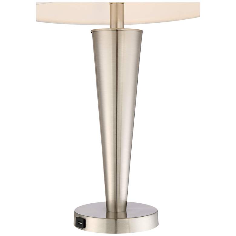 Image 4 360 Lighting Geoff 26 inch Brushed Nickel USB Table Lamps Set of 2 more views