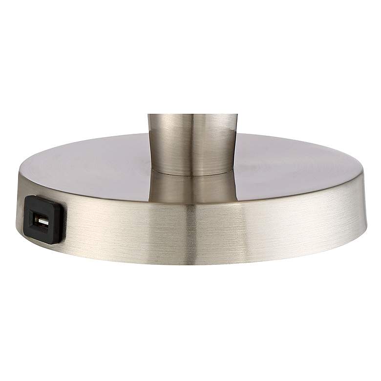 Image 6 360 Lighting Geoff 26" Brushed Nickel USB Table Lamps Set of 2 more views