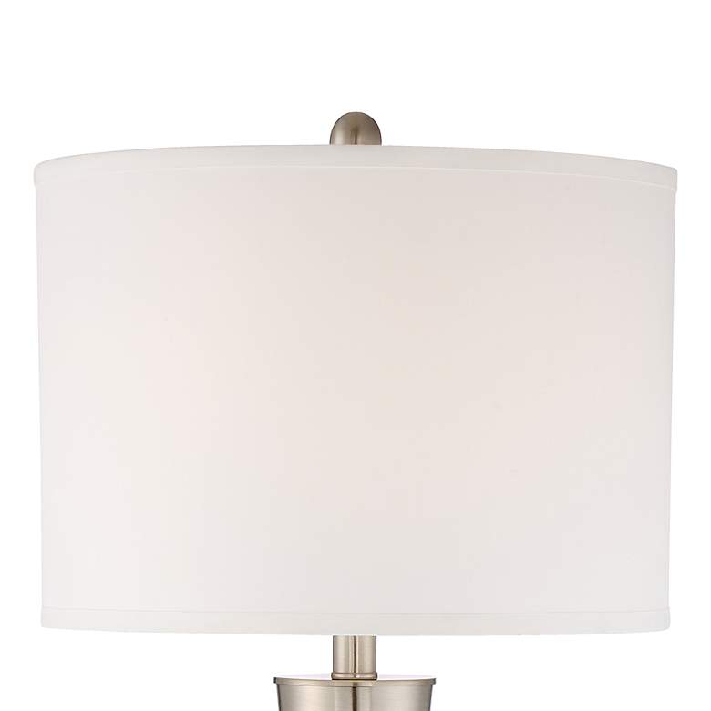 Image 4 360 Lighting Geoff 26" High Nickel USB Lamps Set of 2 with Dimmers more views