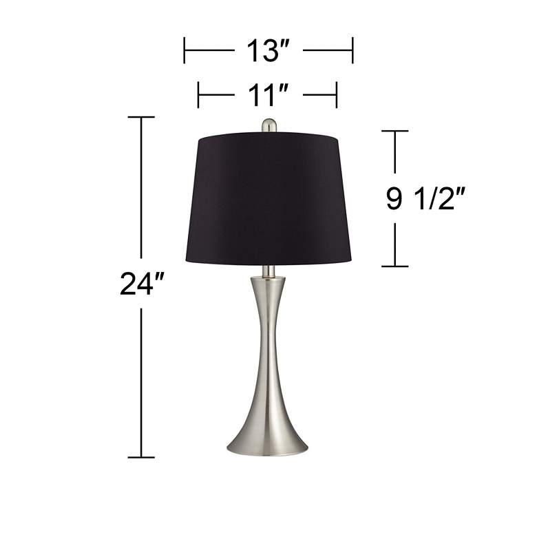 Image 6 360 Lighting Gerson 24" Black and Brushed Nickel LED Lamps Set of 2 more views