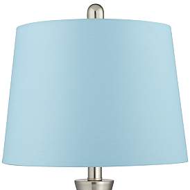 Image2 of 360 Lighting Gerson 24" Brushed Nickel and Blue LED Lamps Set of 2 more views