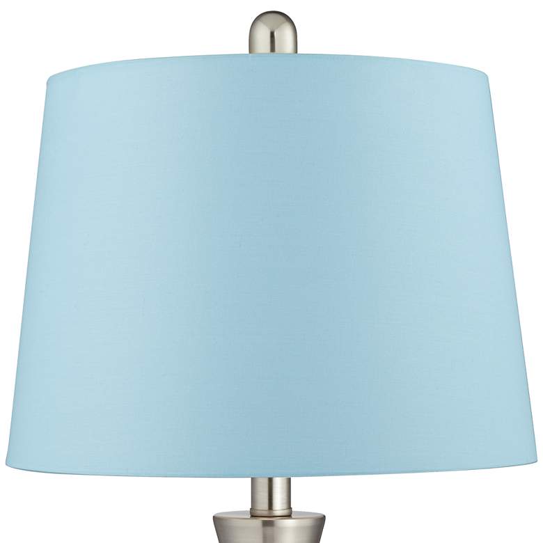 Image 2 360 Lighting Gerson 24 inch Brushed Nickel and Blue LED Lamps Set of 2 more views