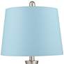 360 Lighting Gerson 24" Brushed Nickel and Blue LED Lamps Set of 2